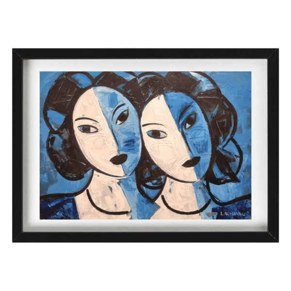 Honorio López Achaval Doble Retrato Azul