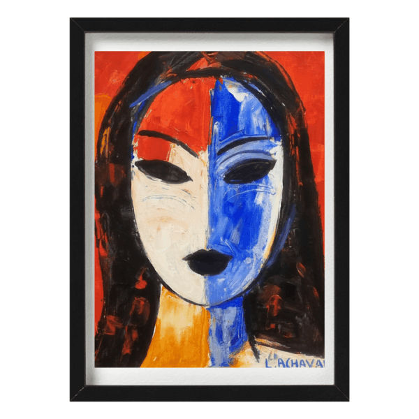 Honorio López Achaval Retrato Azul y Rojo