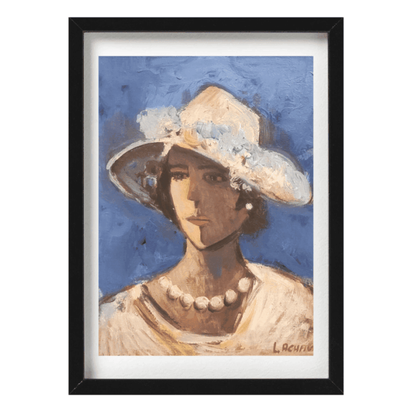 Honorio López Achaval Dama de sombrero