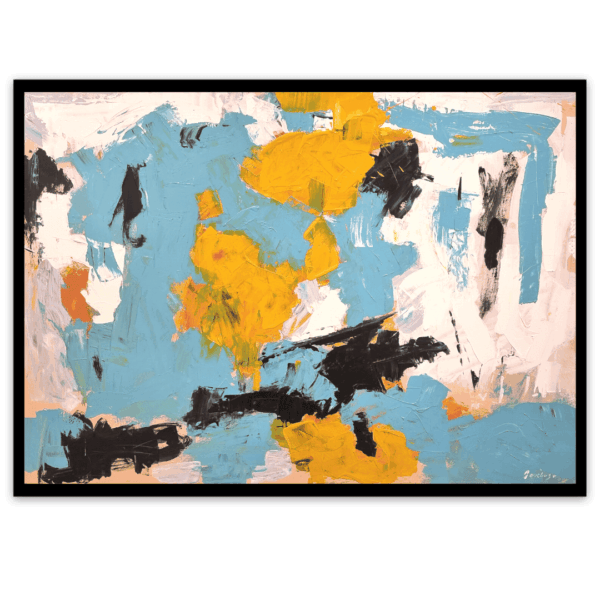 Jorge Barboza Abstracto Celeste Amarillo