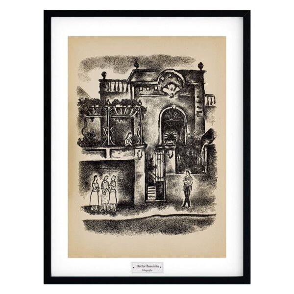 Héctor Basaldúa Vereda en la calle Juan Bautista Alberdi